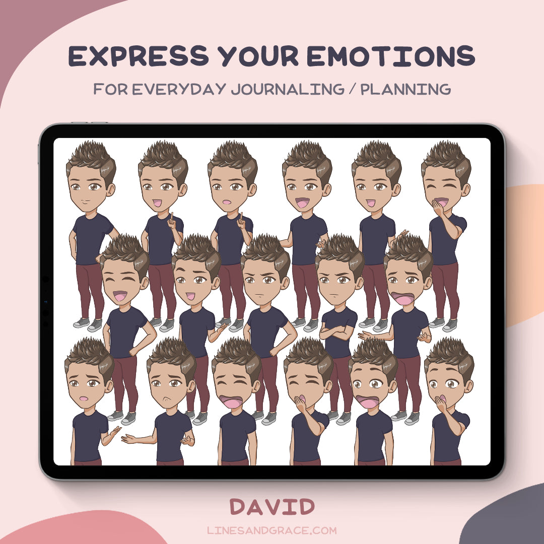 Guys in Basics - Anime Boy Stickers - Set 3