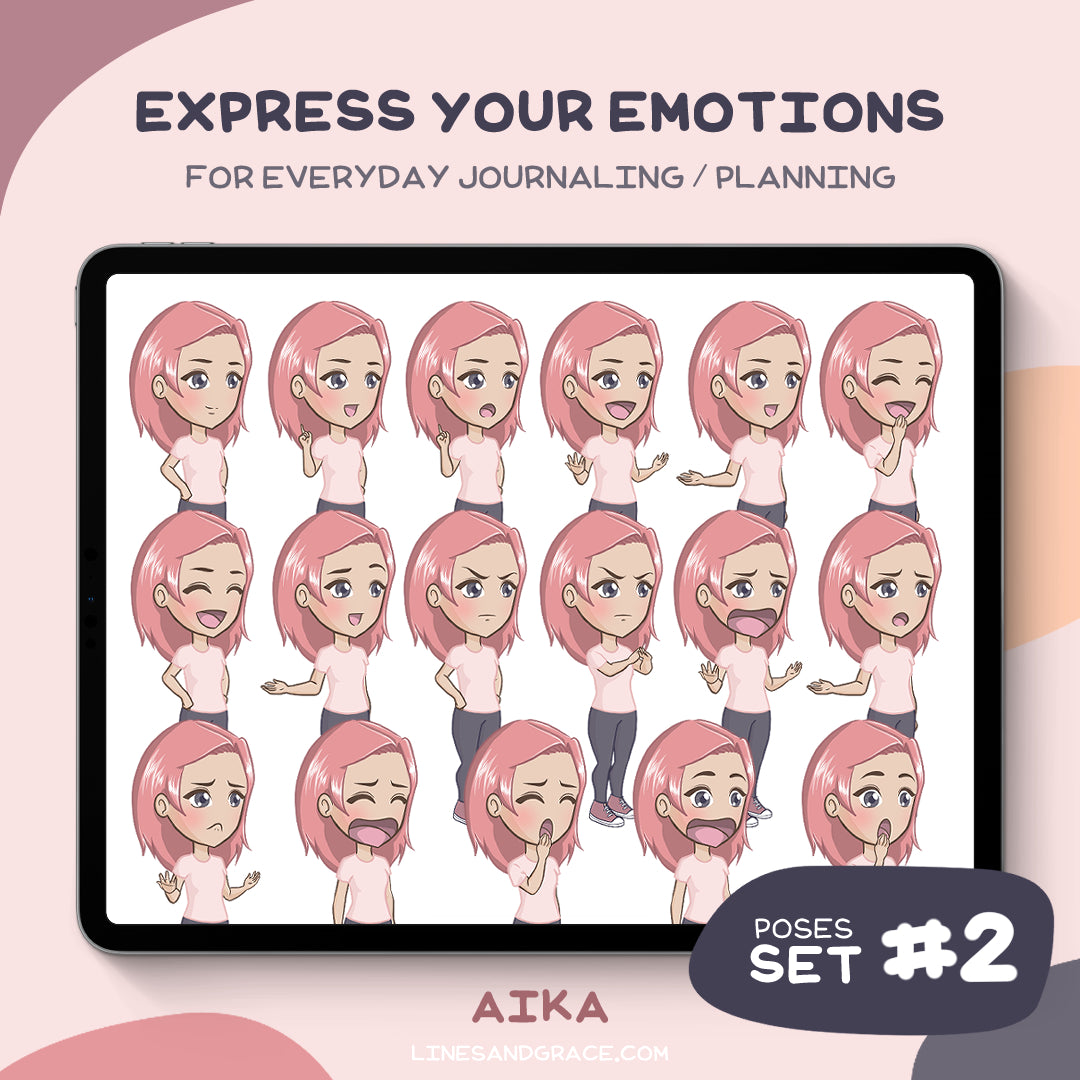 Girls in Basics - Kawaii Girl Stickers - Set 2
