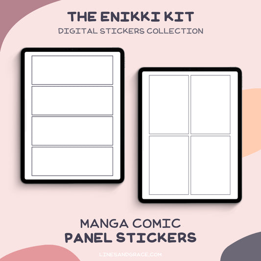 The Enikki Kit - Manga Comic Panel Stickers