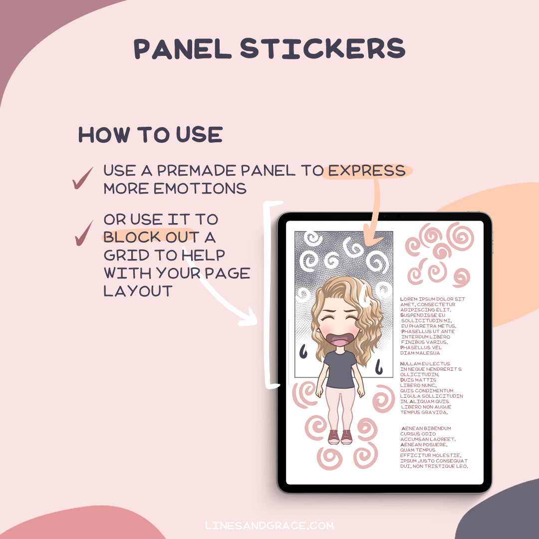 The Enikki Kit - Manga Comic Panel Stickers