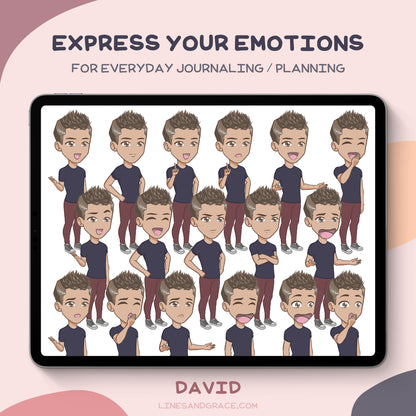 Guys in Basics - Anime Boy Stickers - Set 2