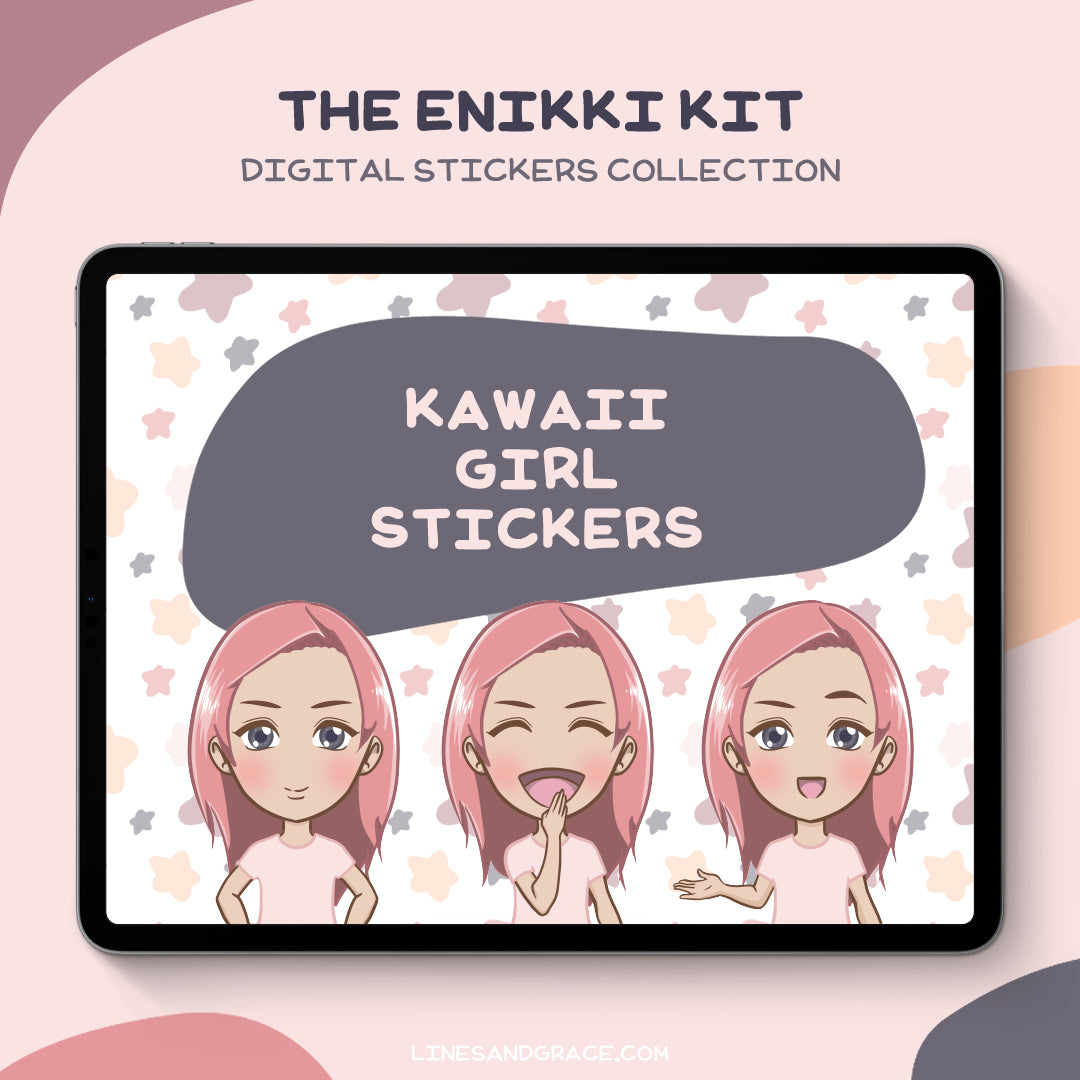 The Enikki Kit - Kawaii Girl Stickers - Aika