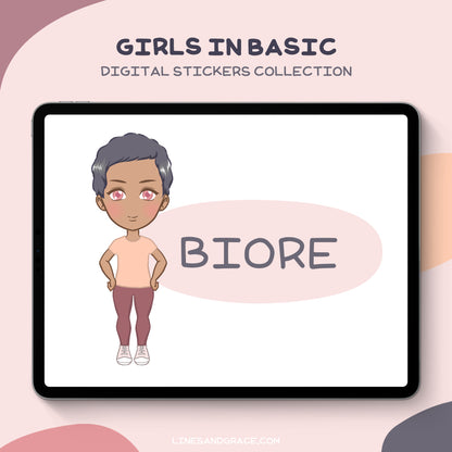 Girls in Basics - Kawaii Girl Stickers - Set 1