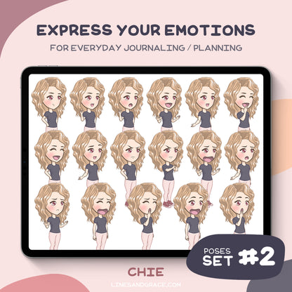 Girls in Basics - Kawaii Girl Stickers - Set 2