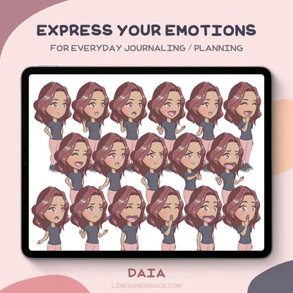 Girls in Basics - Kawaii Girl Stickers - Set 2