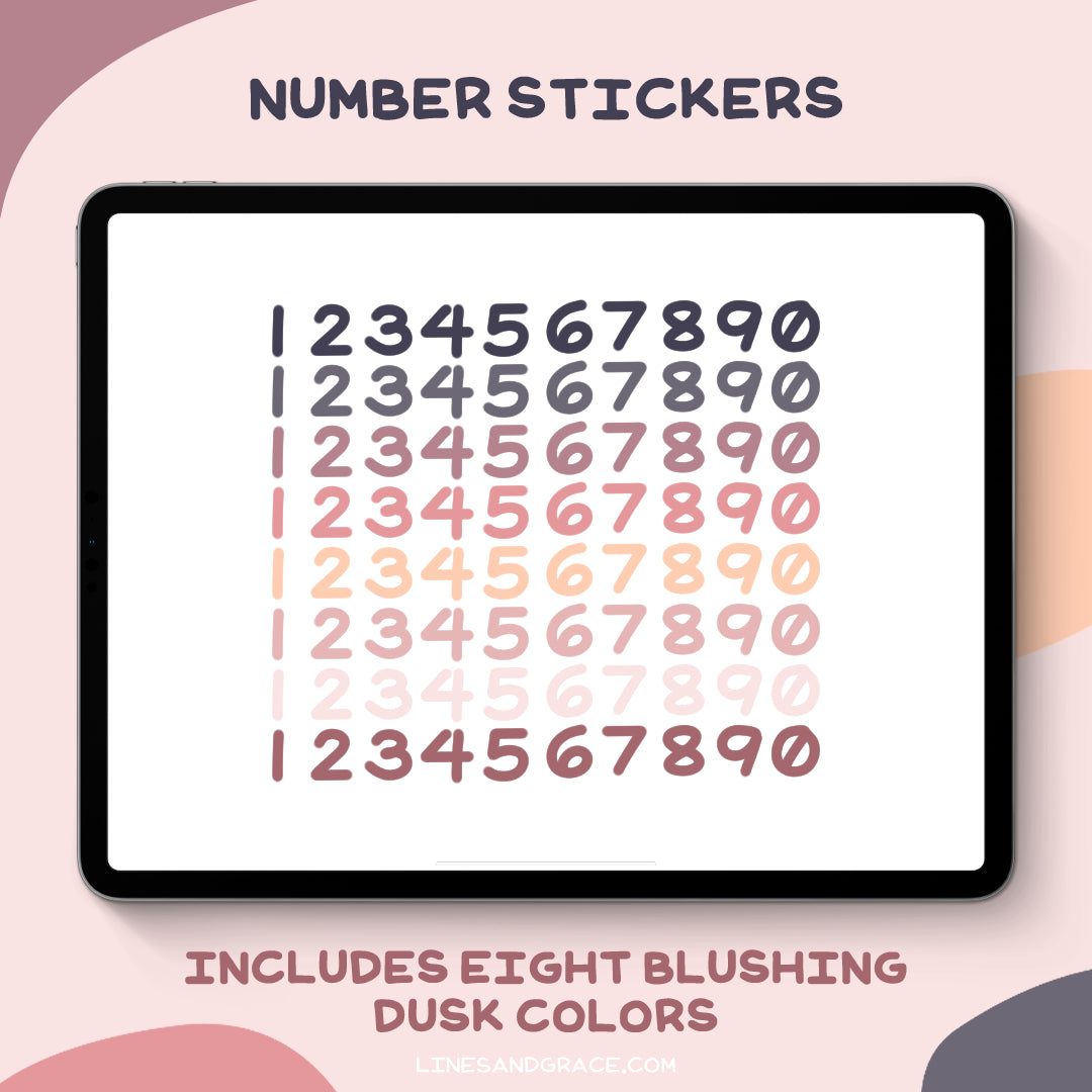 The Enikki Kit - Numbers Stickers – Lines and Grace