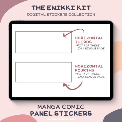 The Enikki Kit - Manga Comic Panel Stickers