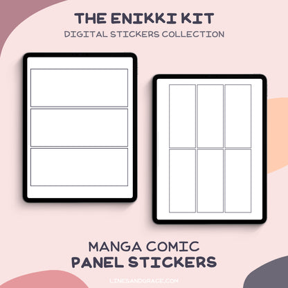 The Enikki Kit - Manga Comic Panel Stickers
