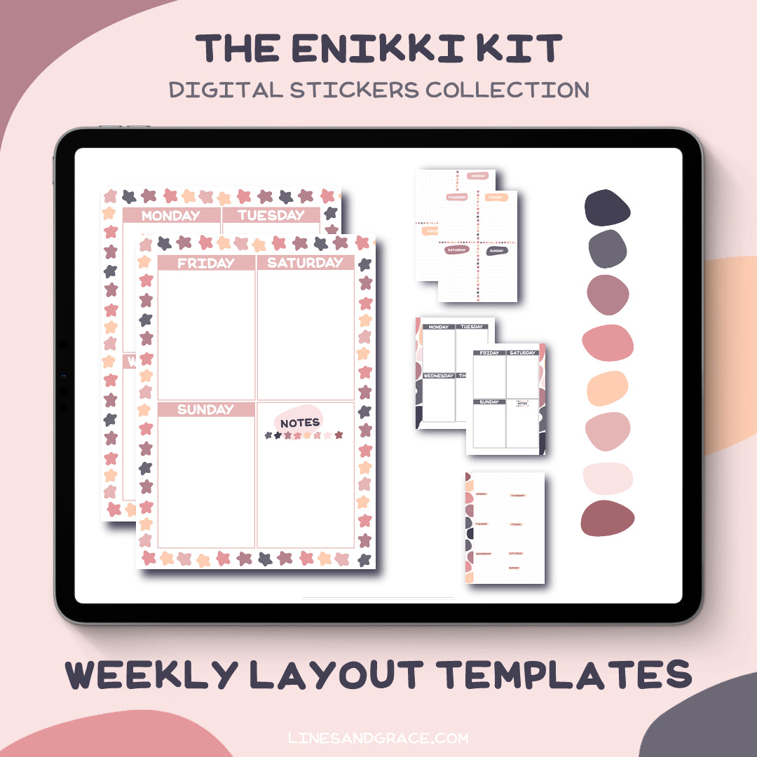 Weekly Layout Templates - Part 1 – Lines and Grace